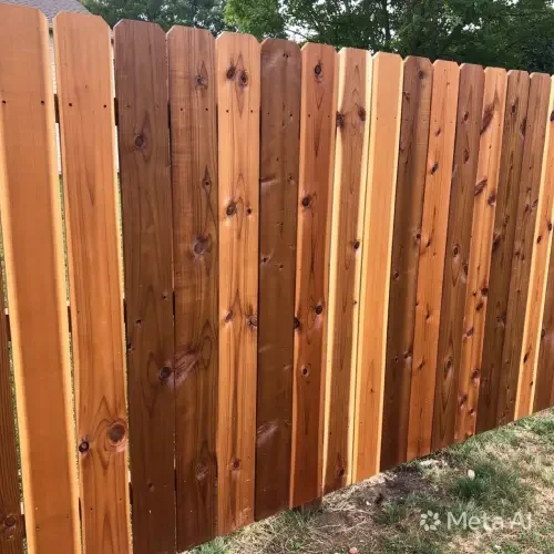 Stained Wood Fence