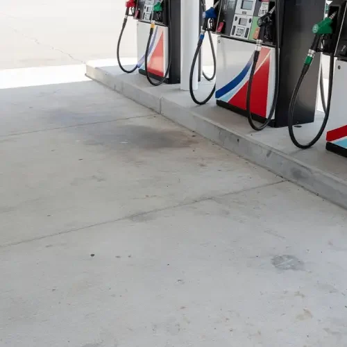 concrete gas station